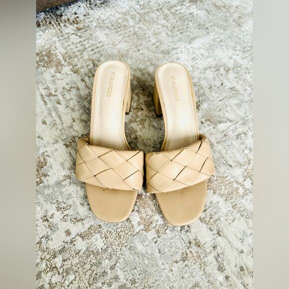 Maurices Khloe Square Toe Woven Chunky Block Heel Mule size 8 - Picture 3 of 7